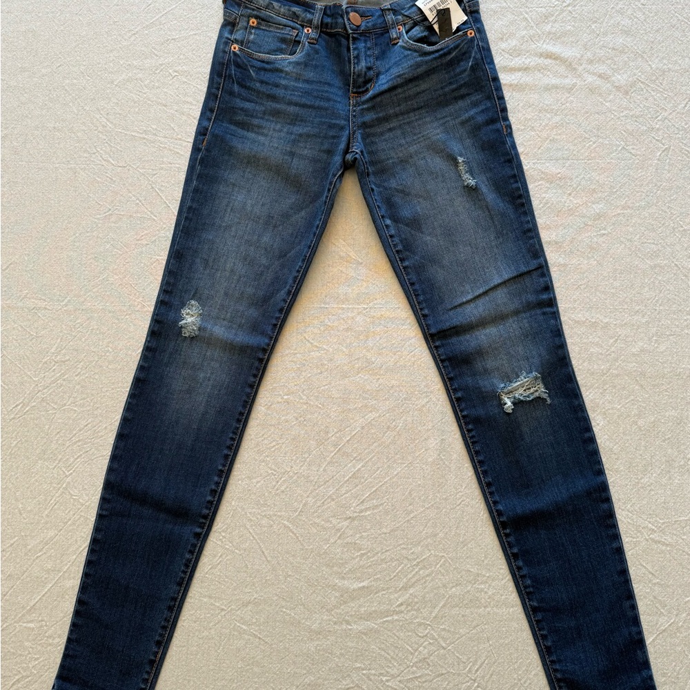 STS Blue Distressed Dark Wash Skinny Jeans